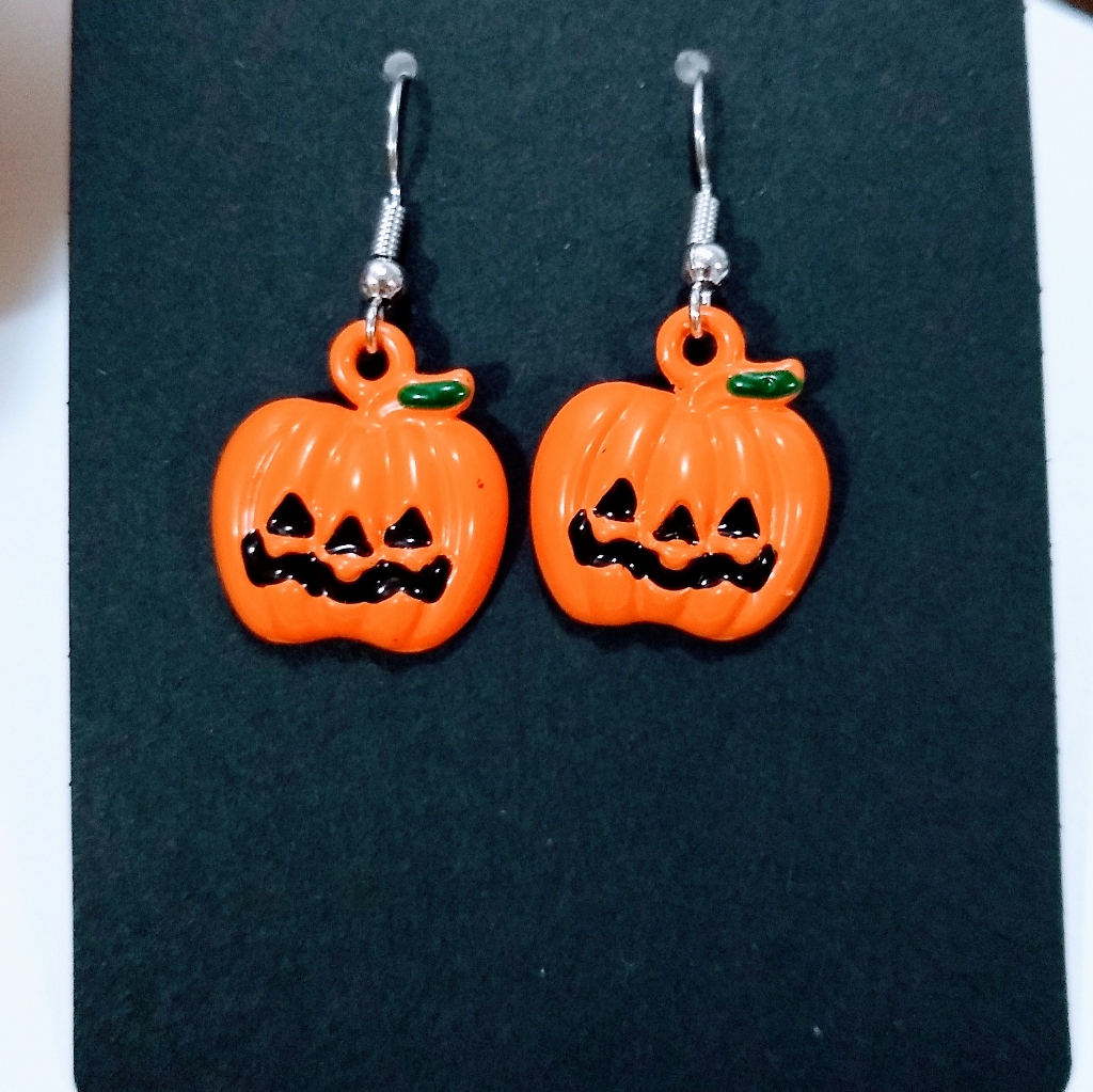 Halloween Jack Olantern Pumpkin Earrings 7$